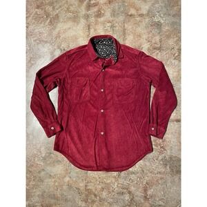Vintage‎ Faux Suede Type Western Long Sleeve Button Down Sz S/M *